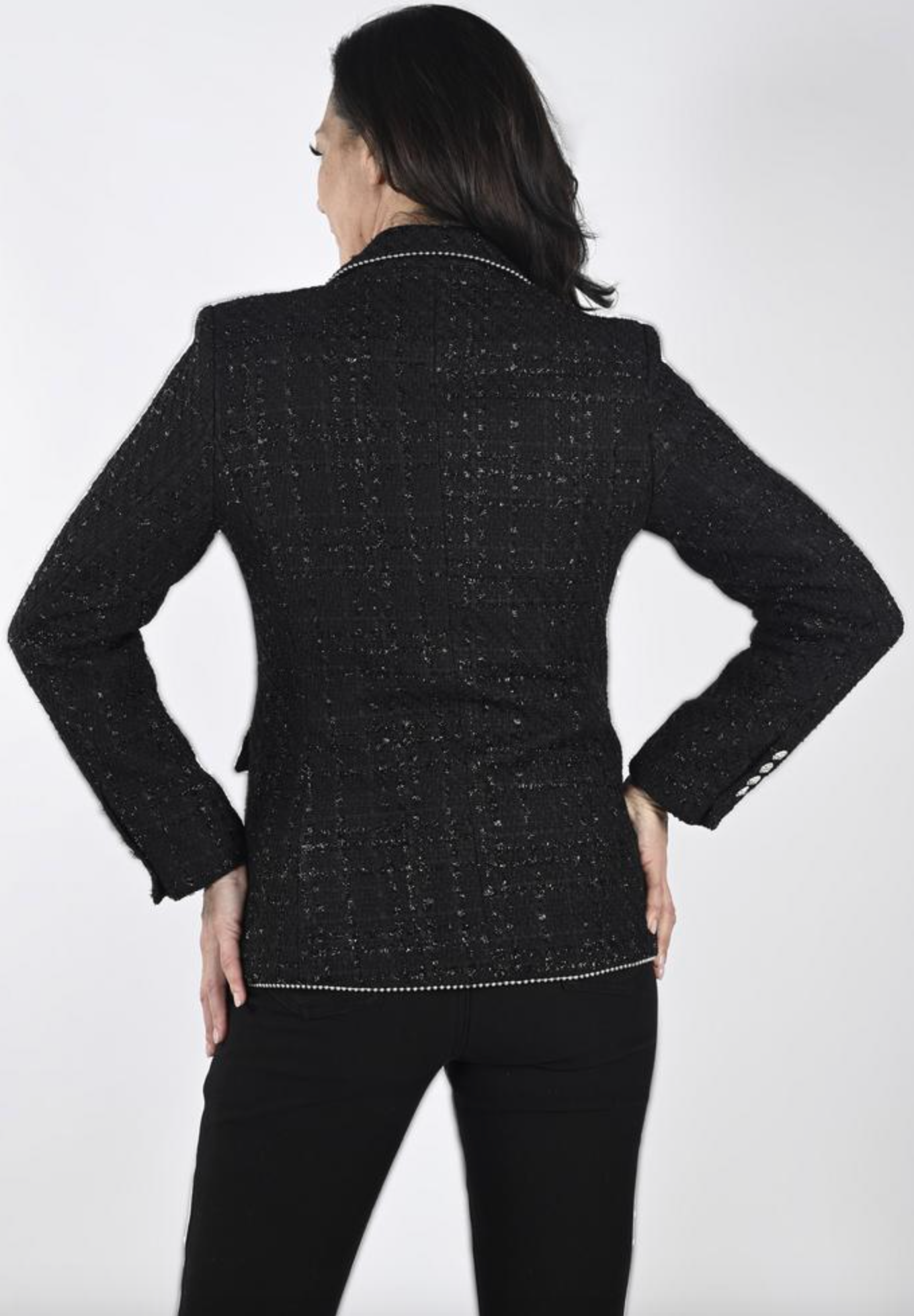 Frank Lyman 233802U Woven Blazer Black NEW ARRIVAL
